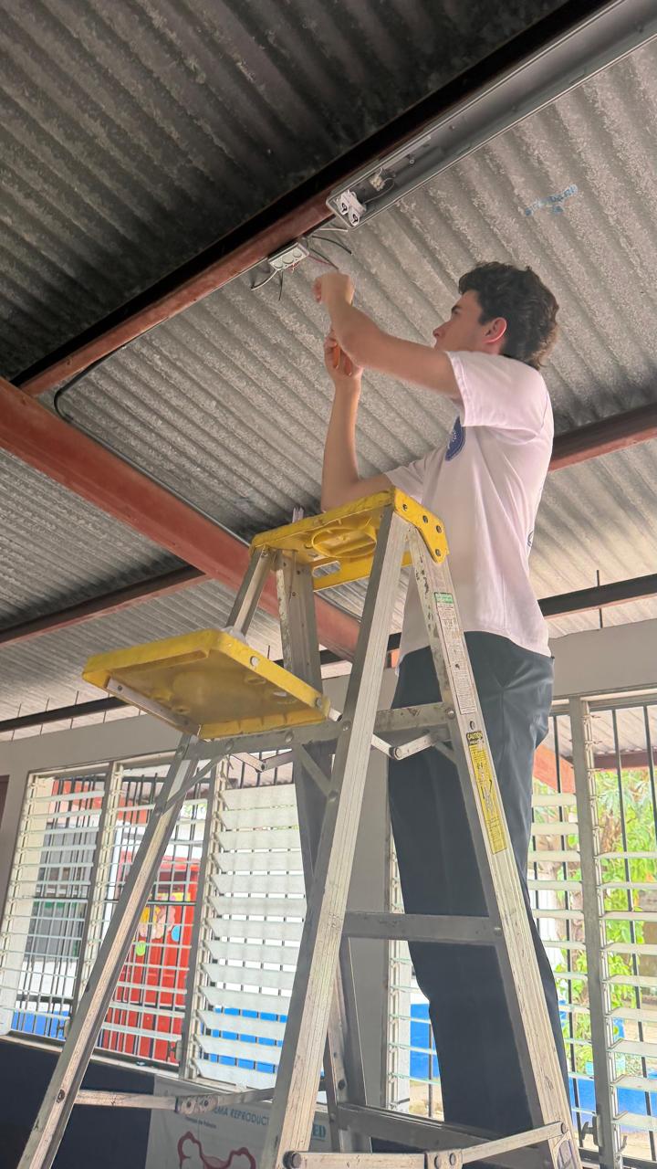 Electricity behind-the-scenes work during the Engineers for Hope school transformation