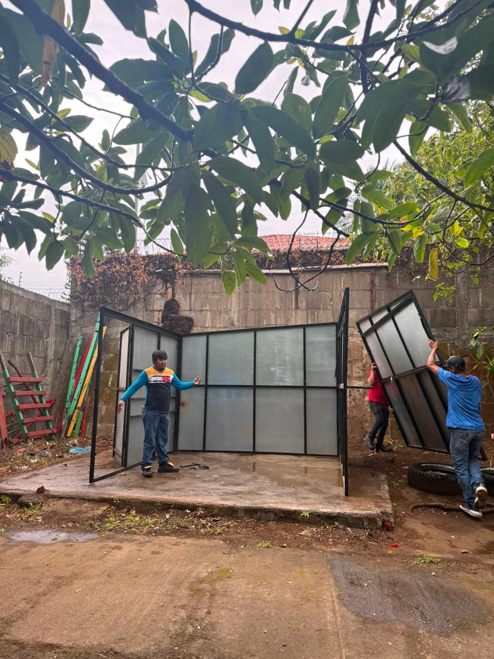 Kiosk behind-the-scenes work during the Engineers for Hope school transformation