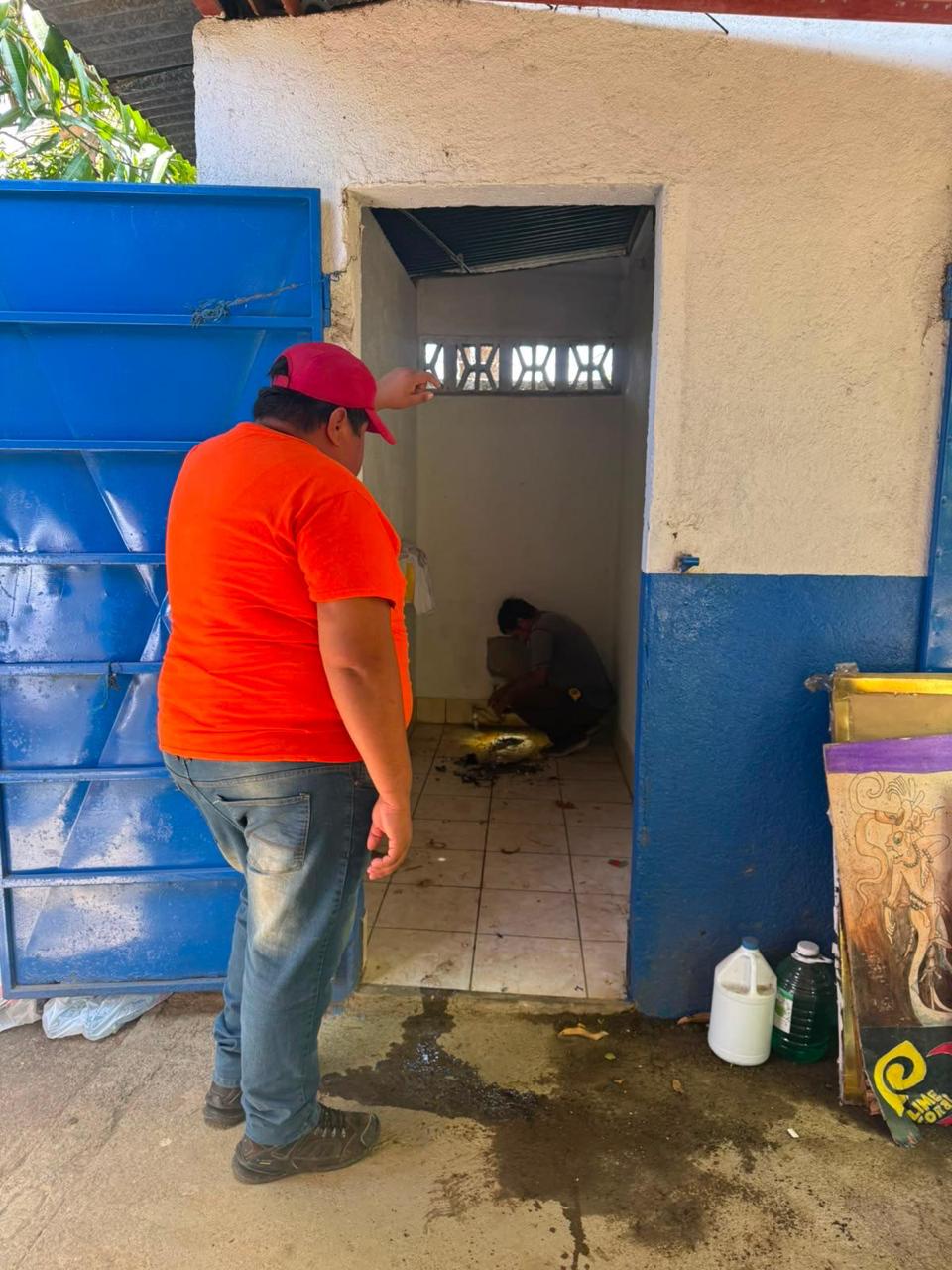 Bathrooms behind-the-scenes work during the Engineers for Hope school transformation