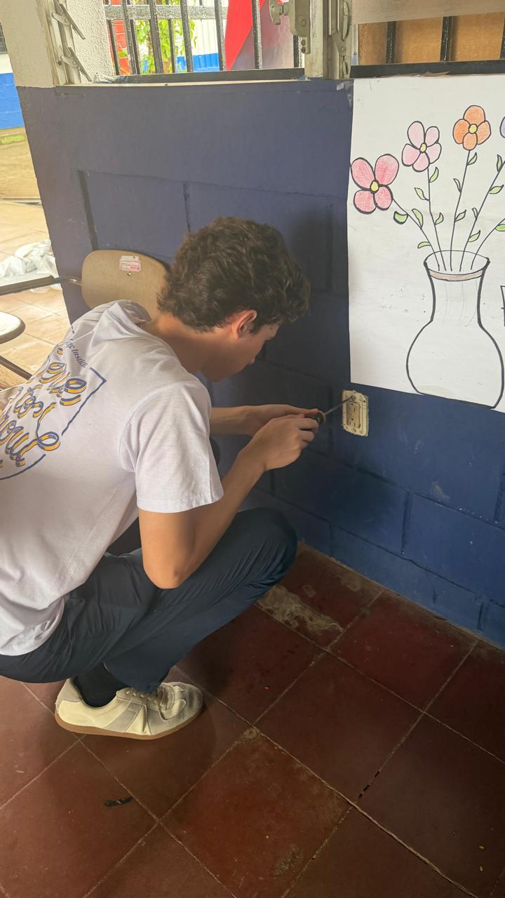 Electricity behind-the-scenes work during the Engineers for Hope school transformation