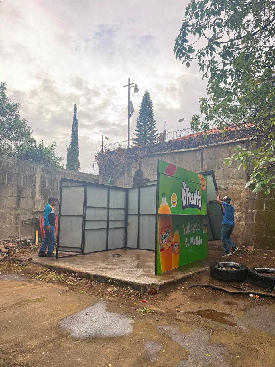 Kiosk behind-the-scenes work during the Engineers for Hope school transformation