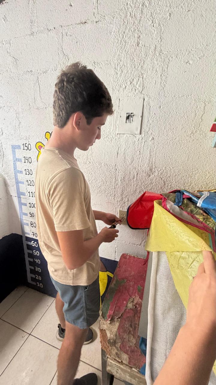 Electricity behind-the-scenes work during the Engineers for Hope school transformation