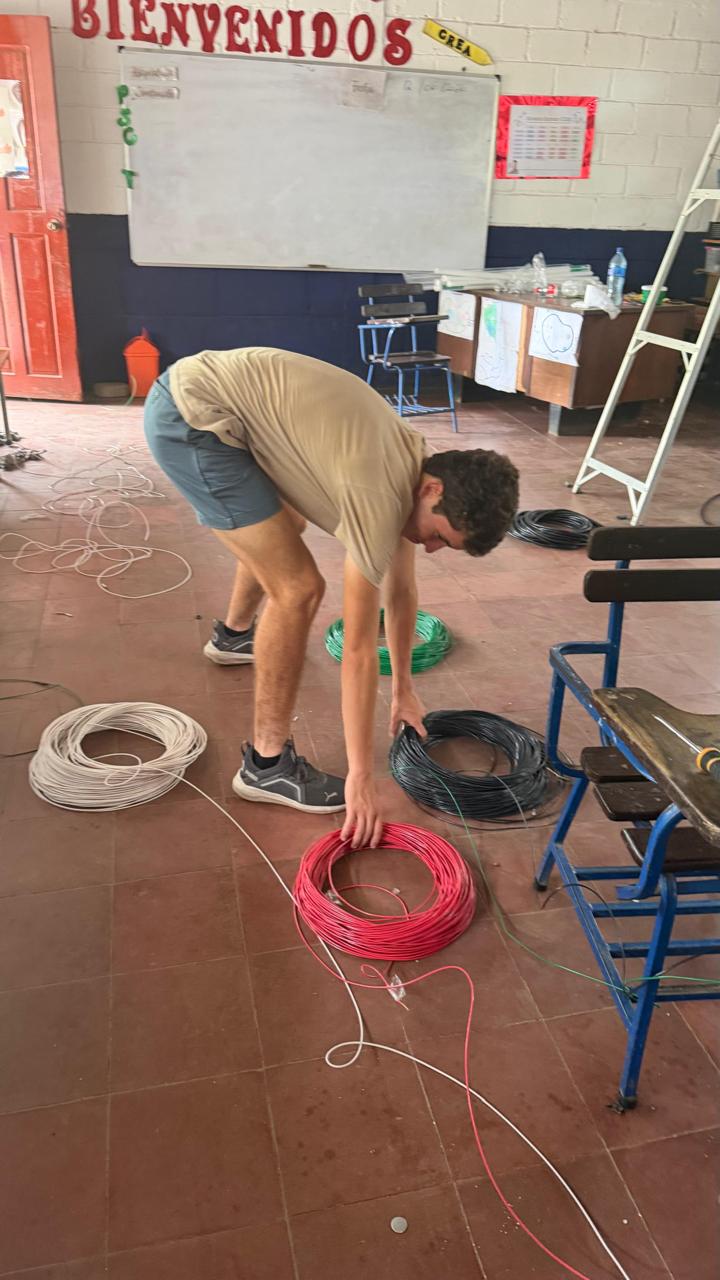 Electricity behind-the-scenes work during the Engineers for Hope school transformation